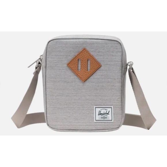 Herschel Supply Co. Handbags - Herschel Supply Co. Crossbody Bag‎ Grey Heathered Adjustable Strap Square Logo